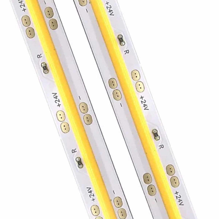 COB LED Strip | IP20 | 24v | 8mm | Cut every 50mm | 480LEDs p/m | 10w p/m | p/metre & reel