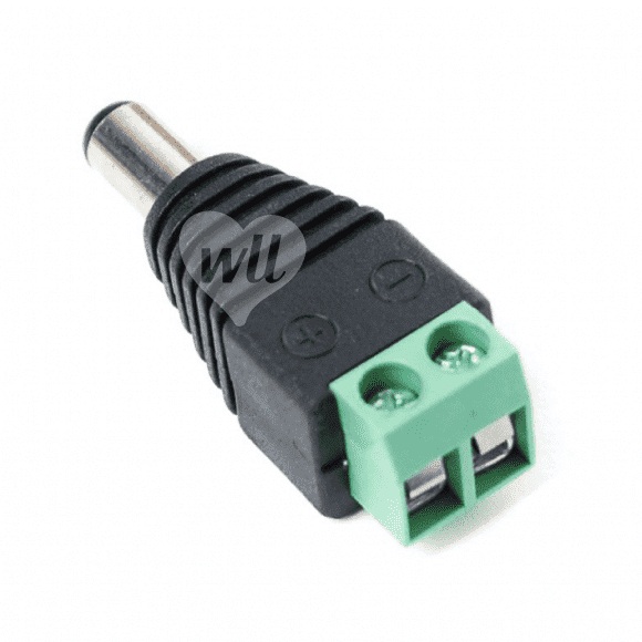 5.5 x 2.1mm DC Power Male Jack to bare wire end. DC Power Cord length